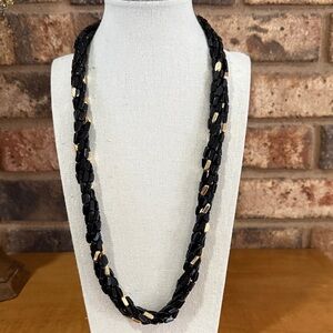 Park Lane Twist and Shout Vintage 6 strand black and gold necklace